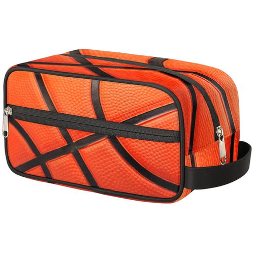 Travel Toiletry Bag for Boys Teens, Basketball Sports Waterproof Hanging Dopp Kit for Men, Shaving Bag with Large Capacity for Travel,Sports Shower