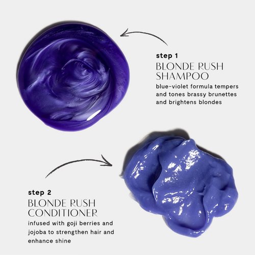 Prive Blonde Rush Conditioner - Blue-Violet Toning for Natural & Bleached Blondes | Strengthens Damaged Hair