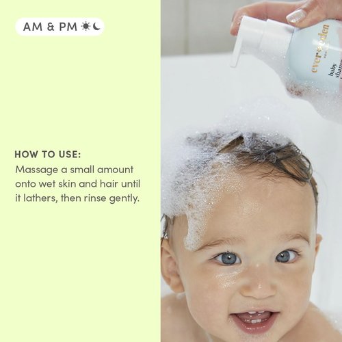Evereden Baby Shampoo & Body Wash - Gentle 2-in-1 Hydrating Formula | 8.5 fl oz, Non-Toxic & Fragrance-Free for Sensitive Skin