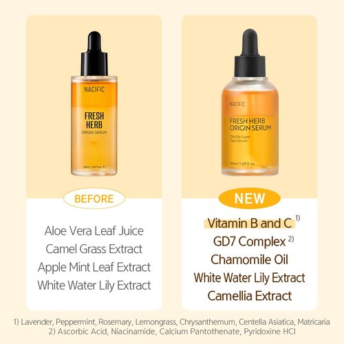 NACIFIC Fresh Herb Origin Triple Set - Hydrating Toner, Serum & Cream with 82% Pot Marigold Water | 150ml, 50ml, 50ml