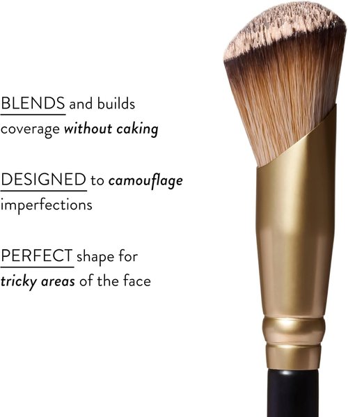 Laura Geller New York Angled Precision Concealer Brush - Professional Makeup Tool, Cruelty-Free