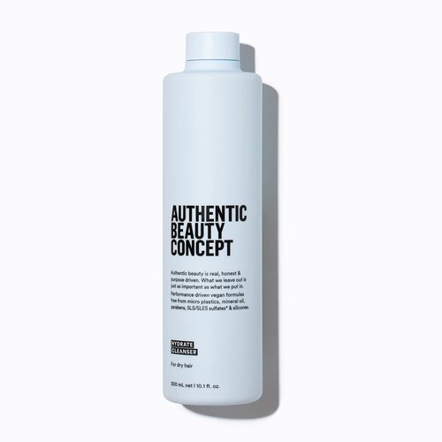 Authentic Beauty Concept Hydrate Cleanser - Moisturizing Shampoo for Normal to Dry or Curly Hair | Vegan & Sulfate-Free