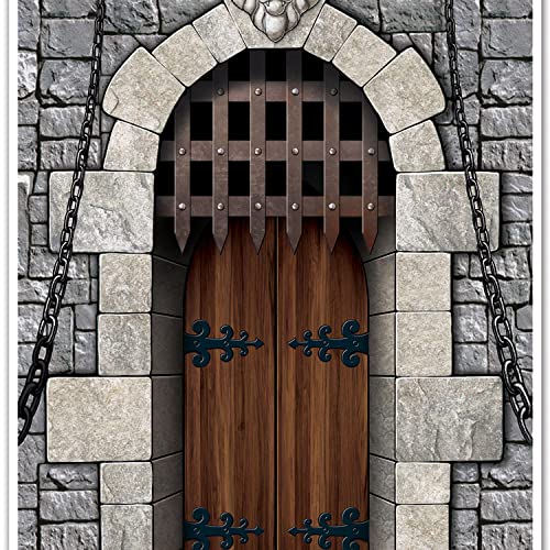 Medieval Castle Door Cover Set - 2 Pack Enchanted Entrance Decorations for Fantasy Parties