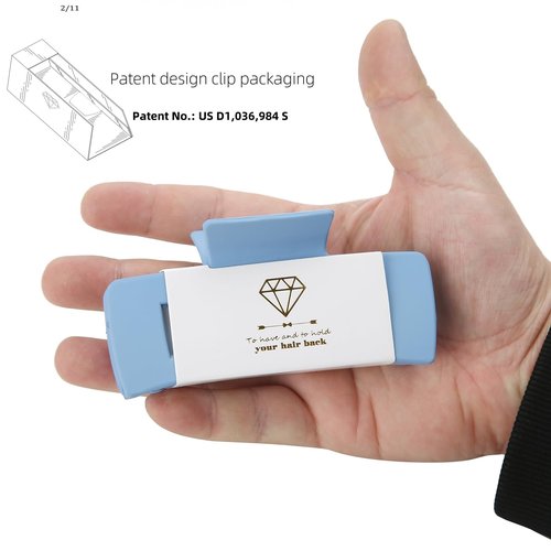 Bridesmaid Scrunchies Proposal Gifts 4.1inch square Hair Claws Bachelorette Hair Clip heart sunglasses gift for Wedding Party Favors (36pcs White&Dusty Blue)