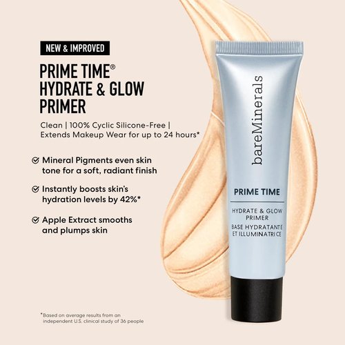 bareMinerals Hydrate & Glow Gel Face Primer, Vegan, Cruelty-Free & Dermatologist-Tested