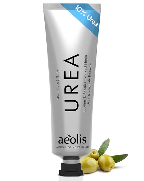 AEOLIS 10% Urea Foot Cream - Deep Moisturizing Treatment for Cracked Heels | 2.03 fl oz with Beeswax, Shea Butter & Aloe Vera