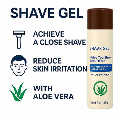 Skiennix Shaving Gel - Aloe Infused for Men & Women | Lightly Scented, 7 oz