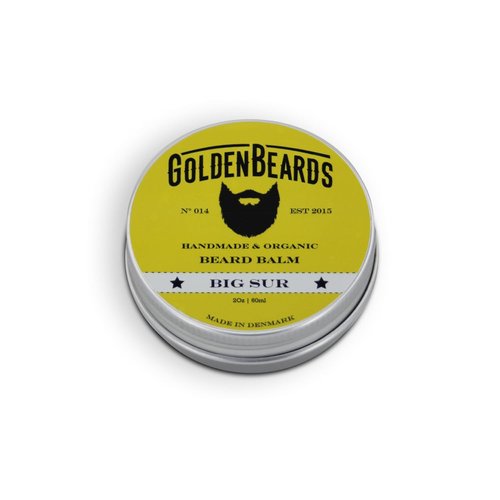 Golden Beards Organic Beard Balm - Shea, Cocoa & Argan Butter Blend with Lime & Patchouli | 60ml Vegan Softener