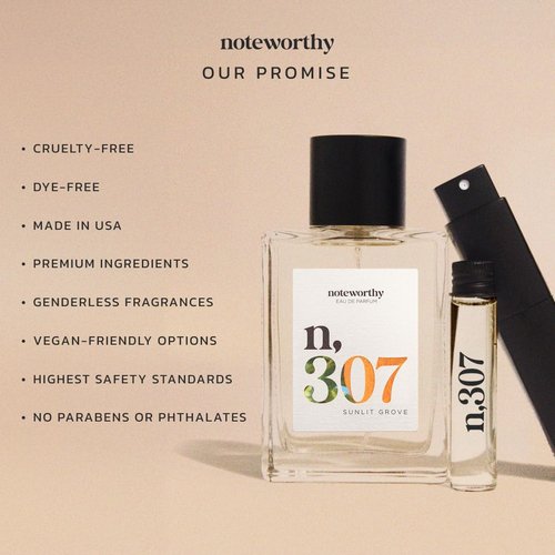 Noteworthy N,307 Sunlit Grove Eau De Parfum - Mandarin, Basil & Sandalwood | Long-Lasting Unisex Fragrance (100ml)