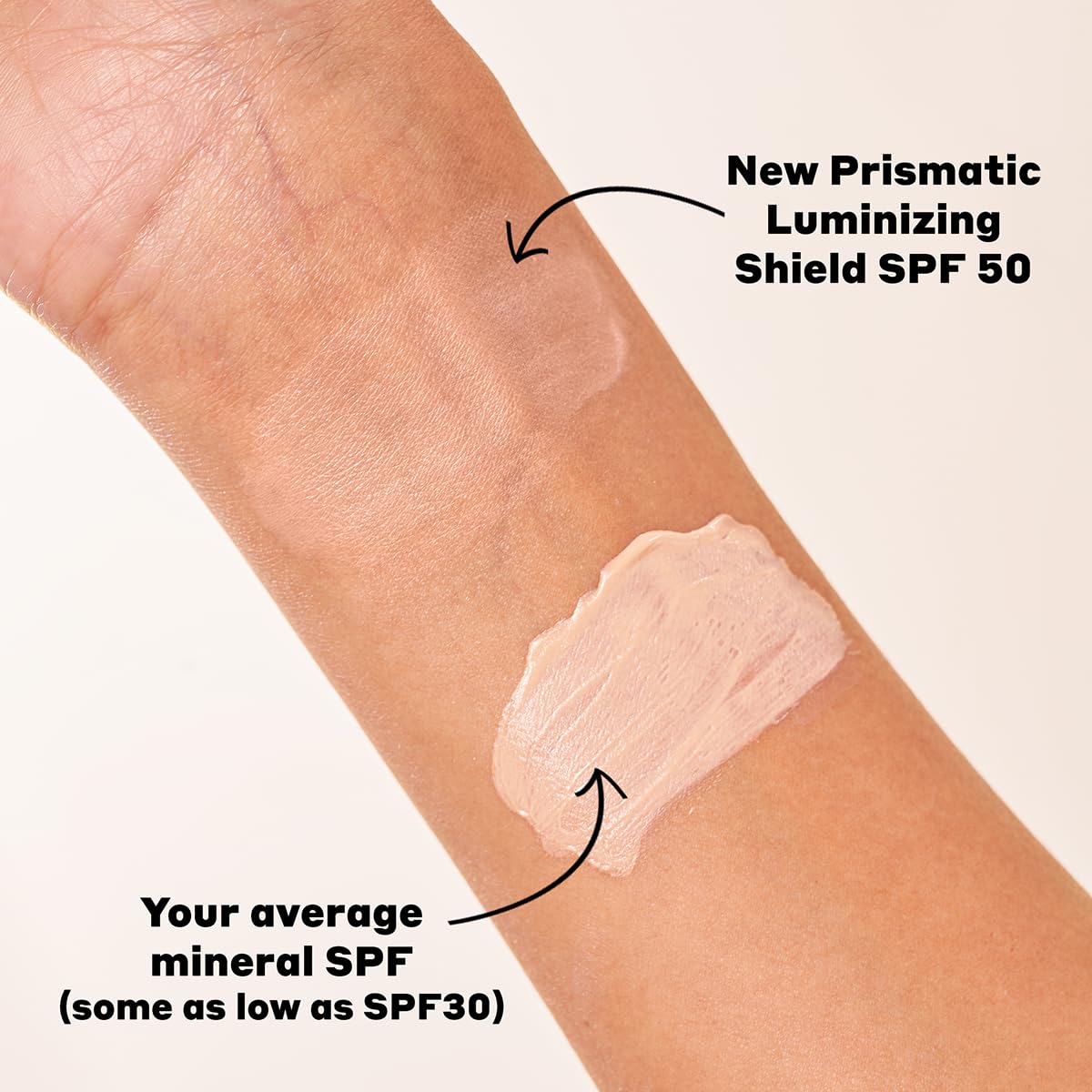 Volition Beauty Prismatic Luminizing Shield SPF 50 - Reef-Safe Mineral Sunscreen with Niacinamide & Hyaluronic Acid | Lightweight Moisturizer for Glowing Skin