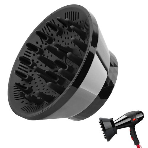 Skiennix Hair Dryer Diffuser - Adjustable Attachment for Curly & Wavy Hair | 1.4" to 3.2" Black