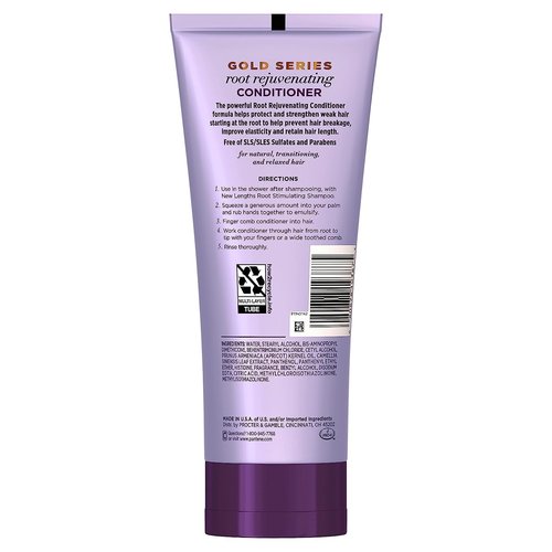Pantene Gold Series Root Rejuvenating Conditioner - Moisturizes & Fortifies Natural Hair | 11.1 Fl Oz