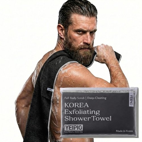 Extra Rough Exfoliating Washcloth for Shower, 40" Extra Long Back Scrubber for Men & Women, Korean Exfoliating Shower Towel, Korean Italy Towel, Dead Skin Remover, Rip-Resistant Nylon Mesh