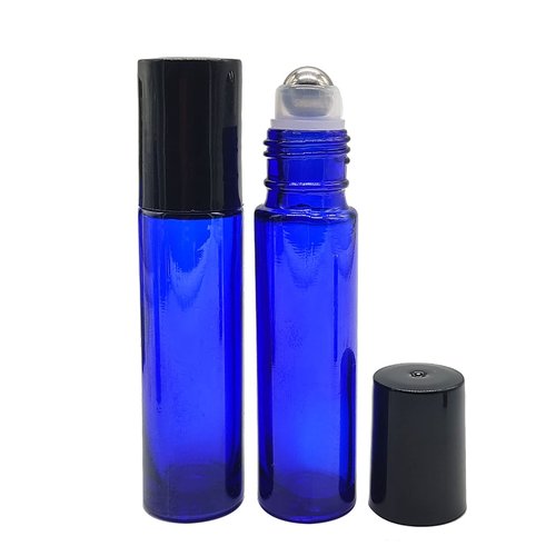 BEGIKET 24 Pack Essential Oil Roller Bottles, 10ml Cobalt Blue Roller Bottles with Stainless Steel Roller Balls Leak Proof Roll on Bottles for Travel Perfume Essential Oi