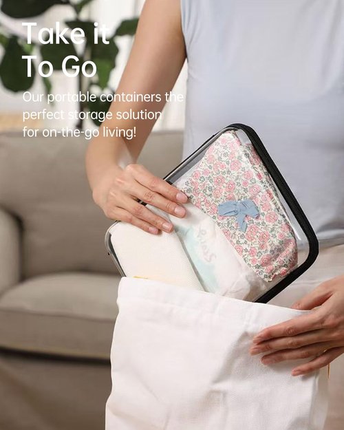 pakkabuu 3 Pack Clear Hard Shell Zipper Case - Clear Waterproof Cosmetic Bag with Zipper,Organizer Bins, Charging Cables, creative journaling, painting brushes,Christmas Storage Bins.