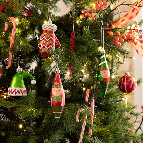40pcs Christmas Tree Ornaments Set Holiday Decor Balls & Figures