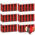 Black Red Metallic Foil Fringe Table Skirts Banner for Party Decorations - 6 Pack
