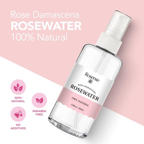Rosense Rosewater Hydrating Facial Toner/Rose Water Face Mist (6.8 Oz) 2-Pack