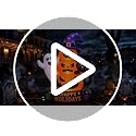 8 FT Inflatable Halloween Pumpkin Scene with Ghost Black Cat LED Lights
