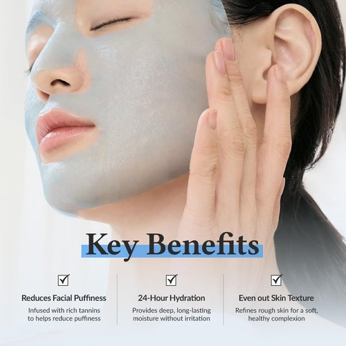 Dr. Althea Aqua Blue Hydration Mask - Reduce Puffiness & Boost Hydration | Vegan Korean Skincare (Pack of 4)