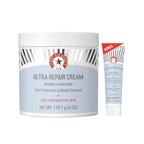 First Aid Beauty - Ultra Repair Cream | Intense Hydration & Eczema Relief, 6 oz + Bonus 2ct