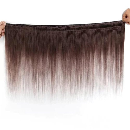 Color 4 Straight Bundles Human Hair Dark Brown Bundles Double Weft Brazilian Virgin Chocolate Brown Straight Remy Hair Extensions Silky and Soft for Black Women (12 12 12 inch 3 Bundles)