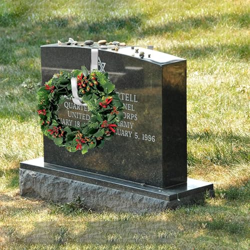 Adjustable Cemetery Wreath Hangers 2 Pack - Stainless Steel Grave Headstone Decorations