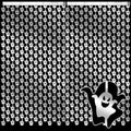 WovWeave 2 Pack Halloween Ghost Foil Fringe Curtains - Silver, 3.3x6.6 Ft