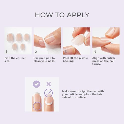 KISS imPRESS No Glue Mani Press On Nails, Design, 'Ballerina', Neutral/green, Medium Size, Coffin Shape, Includes 30 Nails, Prep Pad, Instructions Sheet, 1 Manicure Stick, 1 Mini File