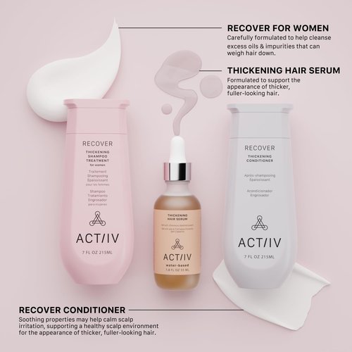 ACTIIV Ultimate Power Trio for Women - Boost Fuller-Looking Hair & Strengthen Scalp | Vegan, Color-Safe Shampoo, Conditioner & Serum