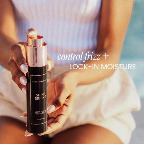 Beachwaver Co. Shine Bright Serum - 1.7 Oz | Award-Winning Vegan Keratin & Argan Oil Formula for Silky, Frizz-Free Hair
