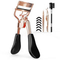 Kaasage Eyelash Curler for Lift and Curl, Professional Stainless Steel Makeup Eyelash Tool with Ergonomic Handle & 6 Replacement Pads for Long-Lasting Results