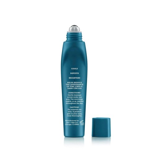Oars + Alps Under Eye Roller - Caffeine & Aloe Vera Infused Eye Depuffer, 0.5 Oz | Reduces Fine Lines & Refreshes Skin