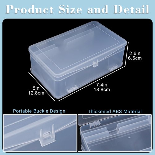 Lokyango Plastic Storage Personal Box for Nail, 2 Pack Double-Layer Nail Implement Storage Box Organizer Case Manicure Tool Box for Nail Pedicure Supply Tools (C-clear-2pcs)