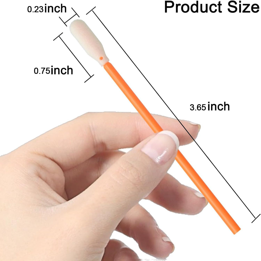 Wellgler's 3.65'' Foam Cleaning Swabs,Multi-Purpose Detailing Foam Tip Swabs, for Electronics,Gun,Car Vent,Printer,Sewing Machine. KM722 (Orange 200PCS)