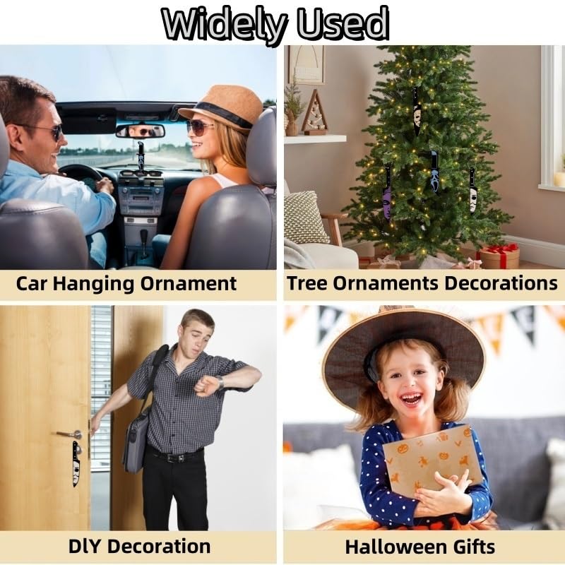 Horror Movie Knife-Shaped Car Mirror Hanging Accessories - 11 Pcs Style-B