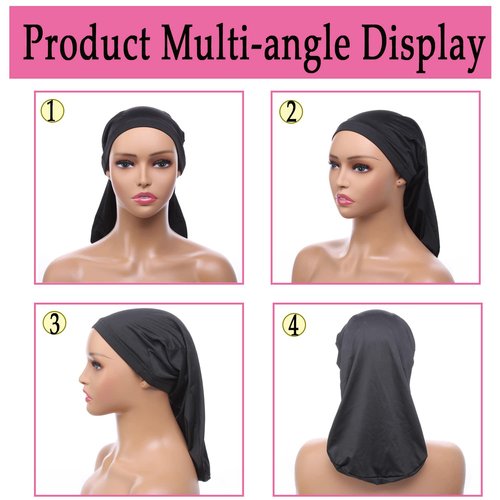 Leeven 4 Pieces Shower cap for Women Dreadlock Cap