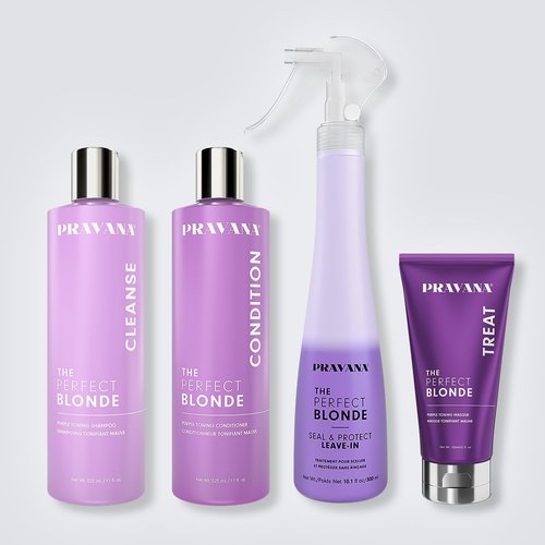 Pravana The Perfect Blonde Leave-In Conditioner Spray - Neutralizes Brassy Tones | Enhances Shine & Protection for Color Treated Hair | Vegan