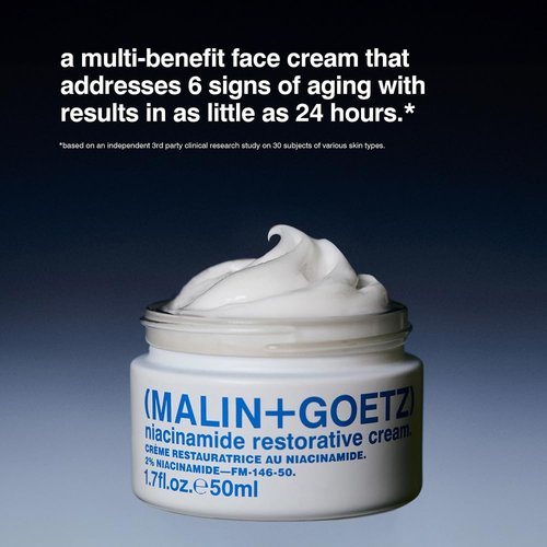 MALIN+GOETZ Niacinamide Restorative Cream - Clinically Proven Face Cream for Hydration & Firmness (1.7oz)