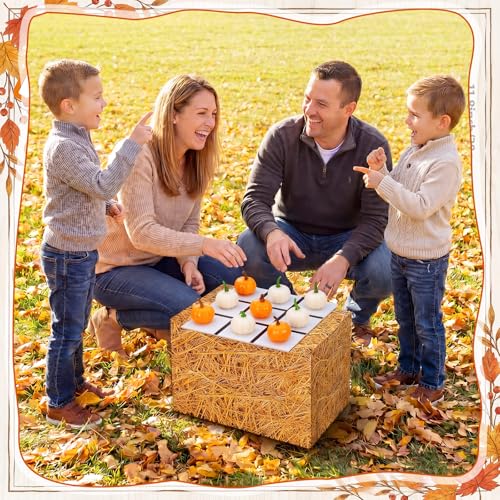 Halloween Pumpkin Tic Tac Toe Game Set - Indoor Outdoor Fall Party Game