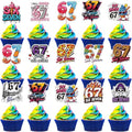 Six Seven Cake Topper Set - Cheers to 7th Birthday Party Decorations - Design 5