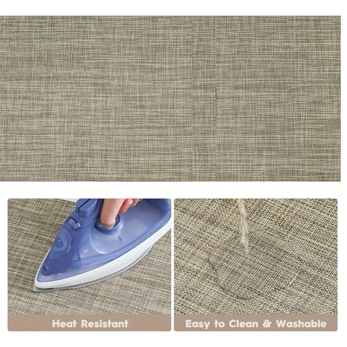 Vinyl Table Runner 12x48 Inch Wipeable Plastic Dining Decor for Kitchen & Home