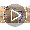 Purple Gothic Skull Halloween Table Runner - 13x48 inch Modern Design