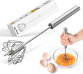 Whizzy Whisk - Stainless Steel Egg Whisk | Versatile Hand Push Rotary Blender (12in)