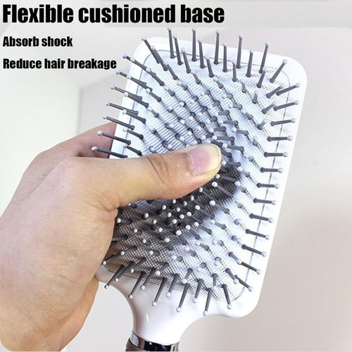 Skiennix Detangling Paddle Brush - Anti-Frizz Hairbrush for Curly & Fine Hair | Wet or Dry Use