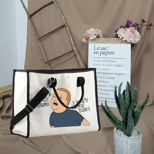 Cartoon Quote Gift TV Series Fans Cosmetic Bag Cartoon Tote Bag Tv Show Character Inspired Gift (My Purse LT)