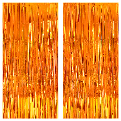 Orange Graduation Banner & Fringe Backdrop Set for Parties and Celebrations