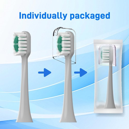 Replacement Brush Heads Compatible with AquaSonic icon Electric Toothbrush, 10 Pack, Stone