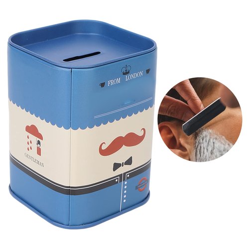 Blade Bank for Safety Blade Storagement, Used Double Safety Blade Disposal Case Blade Disposal Case Storage Bank for Used Safety Blades(Blue Beard)