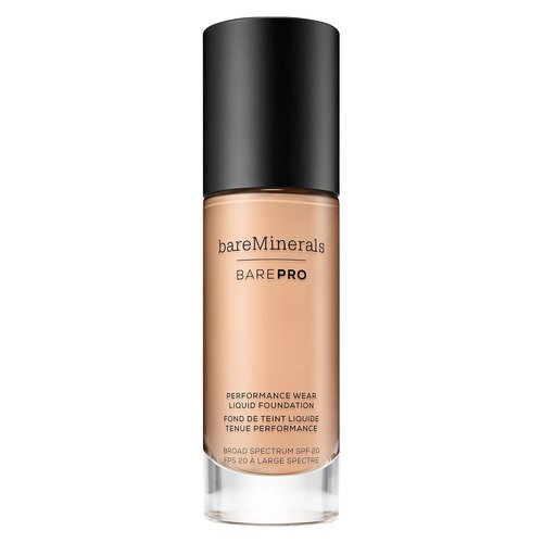 bareMinerals Barepro Liquid Foundation - Full Coverage SPF 20, Breathable Makeup, Natural Matte Finish